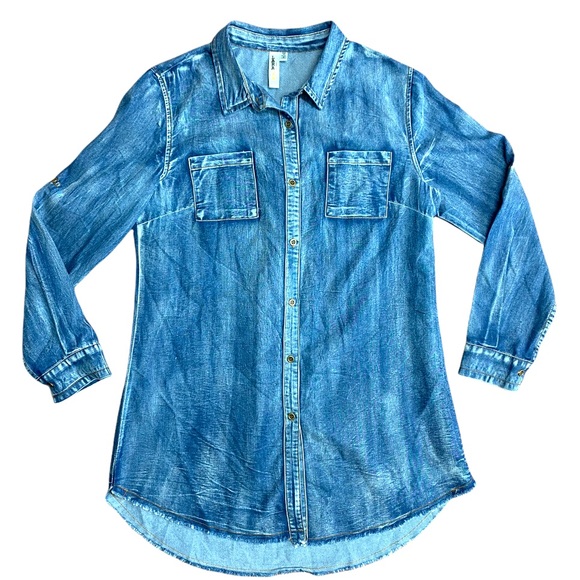 LARA Dresses & Skirts - Lara Denim Shirt Dress Sz Medium EUC